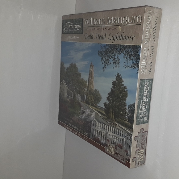 VINTAGE HERITAGE BALD HEAD LIGHT HOUSE PUZZLE 500 PIECES SEALED IN BOX - Picture 6 of 7